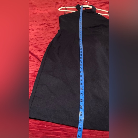 NWT New Alex & Eve Ruffled-Back Sheath Halter Dress Navy Size 10 - Picture 14 of 14